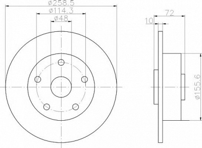 HELLA PAGID 8dd355105061 -  Тормозной диск
